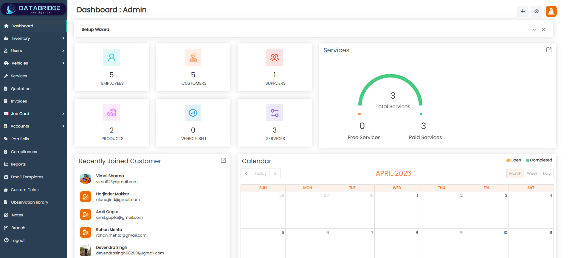 Dashboard & Inventory Image